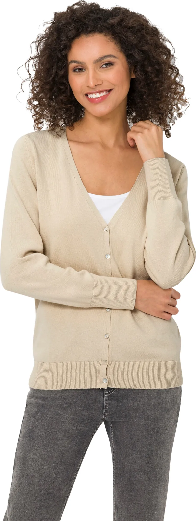 heine Feinstrickjacke sand, Sand, – Produktbild 2 von 2