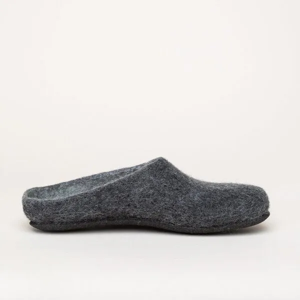 Magicfelt Magicfelt Filz-Hausschuh 709 aus 100% Merino-Wolle für Damen & Herren, Anthrazit, – Produktbild 3 von 5