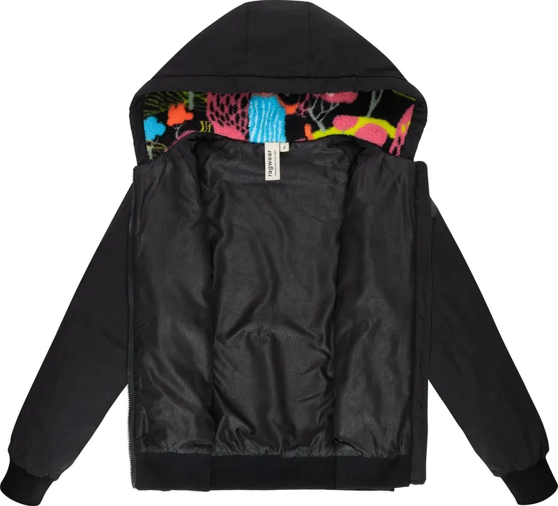 ragwear ragwear Plüschjacke Talianita Print YOUMODO Leicht gefütterte Teddyjacke mit Kapuze, Bunt, – Produktbild 1 von 4
