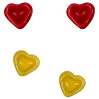 Mitienda Shop Mitienda Shop Dekosteine aus Keramik 4er Set, Herzen orange gelb – Produktbild 1 von 1