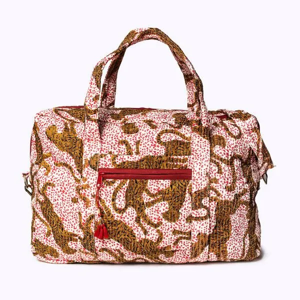 KIKOONI KIKOONI handgefertigte große Reisetasche TRAVELER BAG, H.leopard, – Produktbild 4 von 4