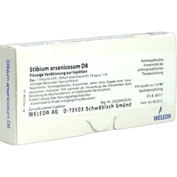 Weleda WELEDA STIBIUM ARSENICOSUM D 8 Ampullen 8X1 ml Ampullen – Produktbild 1 von 1