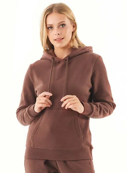 ORGANICATION ORGANICATION ESSENTIALS-HARRE-Soft Touch Hoodie aus Bio-Baumwolle, Braun(coffee brown), – Produktbild 4 von 4