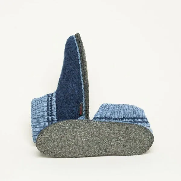 Kitz-Pichler Kitz-Pichler Hüttenschuh Ötz - Hausschuh für Damen & Herren aus 100% Schurwolle, Dunkel-blau, – Produktbild 4 von 4