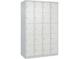 C+P C+P Schließfachschrank Classic PLUS, 20 Fächer, 1850x1200x500mm, Lichtgrau/Verkehrsweiß – Produktbild 1 von 1