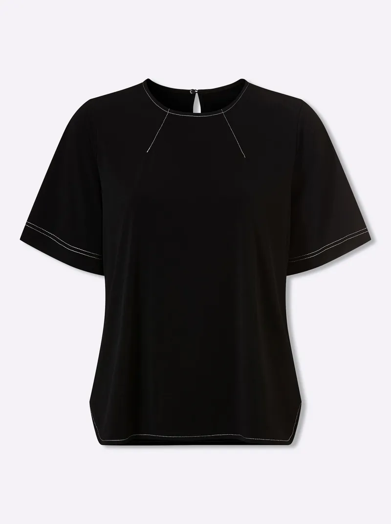 heine T-Shirt schwarz, Schwarz, – Produktbild 1 von 2