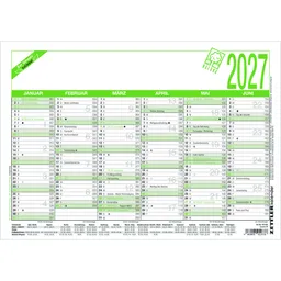 Zettler Zettler Wandtafelkalender aus Recyclingpapier, DIN A4, 2027 – Produktbild 1 von 1
