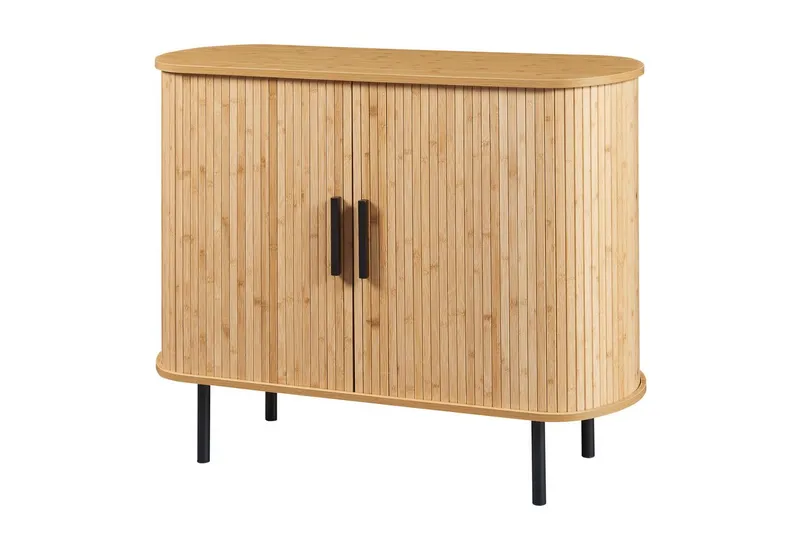 en.casa Kommode, »Tvedestrand« mit 2 Schiebetüren 100x40x80 cm Natur, Beige, – Produktbild 1 von 4