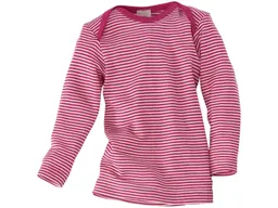 Cosilana Cosilana Baby und Kinder Schlupfhemd Langarm Wolle Seide pink-geringelt Gr.62/68 – Produktbild 1 von 1