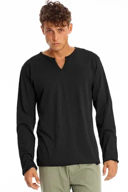 RAVENS VIEW IBIZA RAVENS VIEW IBIZA Herren vegan T-Shirt Lange Ärmel Eros Schwarz – Produktbild 1 von 1