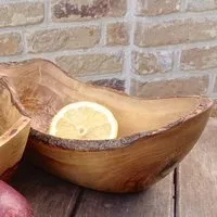 Olivenholz erleben Olivenholz erleben Obstschale oval rustikal (ca. 30 - 33 cm) aus Olivenholz – Produktbild 1 von 1