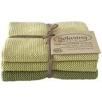 Solwang Design Solwang Design 3er-Set Spültücher aus 100% Biobaumwolle, Pastell-Farben, Pistachio kombi, – Produktbild 1 von 1