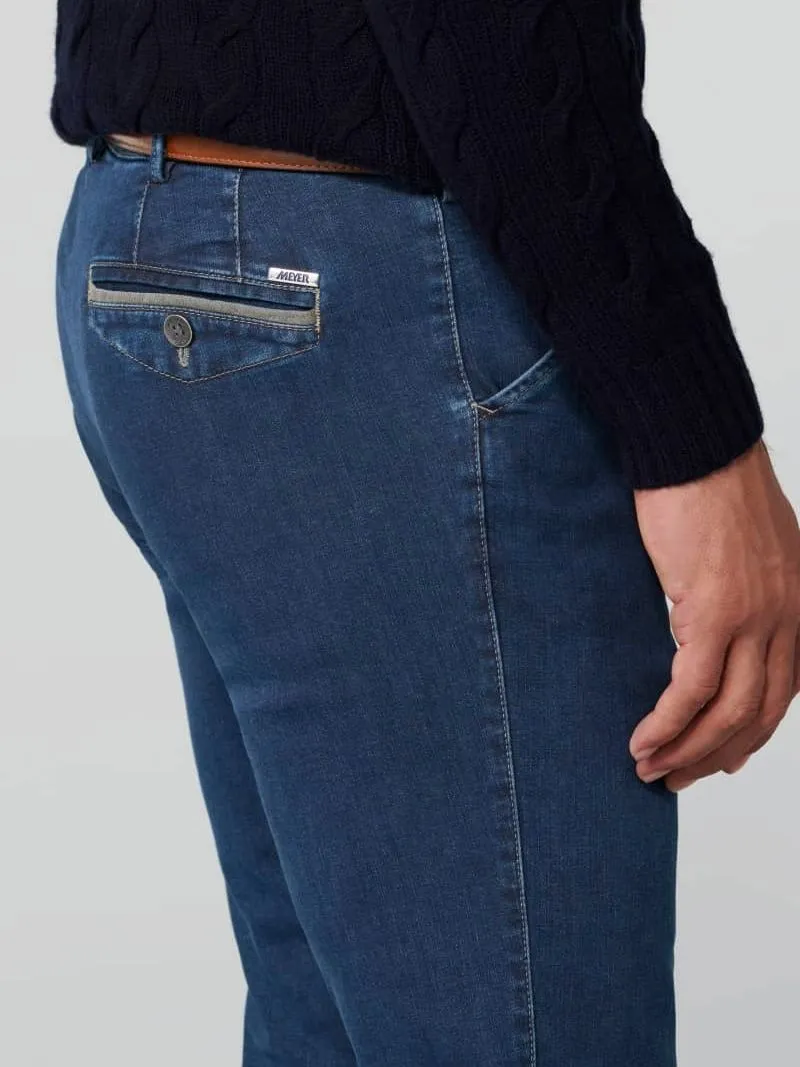 Meyer Meyer Chicago Hose Dunkelblau - Größe 28, Dunkelblau, – Produktbild 4 von 5