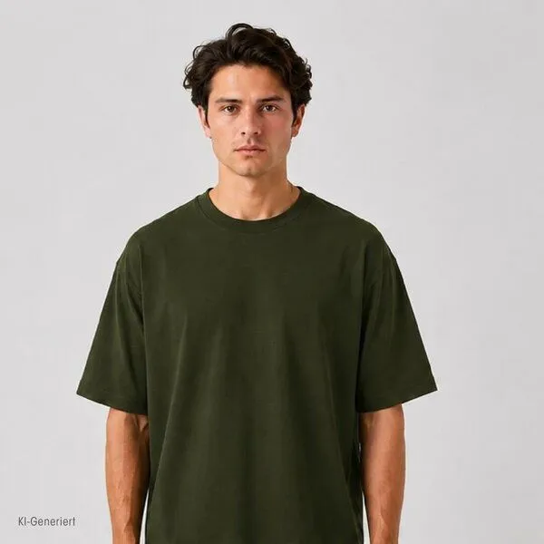 Ethnotek Ethnotek Heavyweight Organic Cotton Oversized T-Shirt, Dunkelgrün - forest, – Produktbild 3 von 3