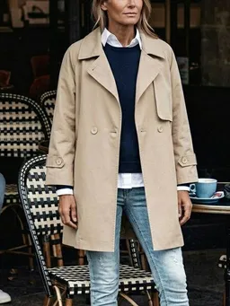 Will's Vegan Shop Will's Vegan Shop Continental Parka Beige Cotton Gaberdine Frauen – Produktbild 1 von 1