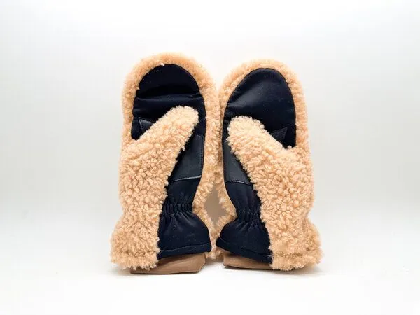 thies Handschuhe "thies 1856 ® Sheepskin Gloves / Mittens" aus Schaffell, Beige, – Produktbild 3 von 4