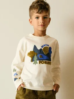 Vertbaudet Shirt mit 3D-Applikation Jungen – Produktbild 1 von 1
