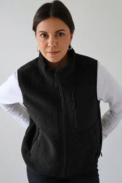 Kultgut Kultgut Sherpa-Weste, Schwarz, – Produktbild 3 von 4