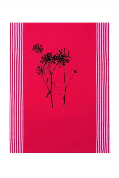 Hirschkind Hirschkind Bio- & Fair-Trade-Geschirrtuch 'Schierling', Rot, – Produktbild 2 von 2