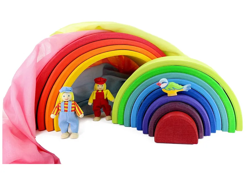HANS NATUR Spieltücher Bio-Baumwolle 8er-Set, 50 x 50 cm pastell, Mehrfarbig, – Produktbild 2 von 2