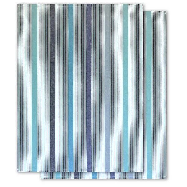 Solwang Design Solwang Design 2er-Set Geschirrtücher aus 100% Biobaumwolle, 70 x 50 cm, Multi aqua-blau, – Produktbild 2 von 2