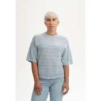 MELA Strukturiertes Strick T-Shirt Style AROHI | von MELA | Fairtrade & GOTS zertifiziert, Cloudy blue, – Produktbild 1 von 1