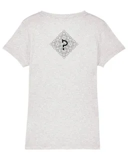 Human Family Human Family Bio Damen T-Shirt mit V-Ausschnitt "Evolution - Geo Questionmark" – Produktbild 1 von 1