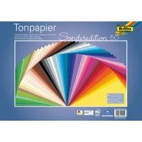 folia folia Tonpapier 130g/m², 35x50cm, 50 Bogen, farbig sortiert – Produktbild 1 von 1