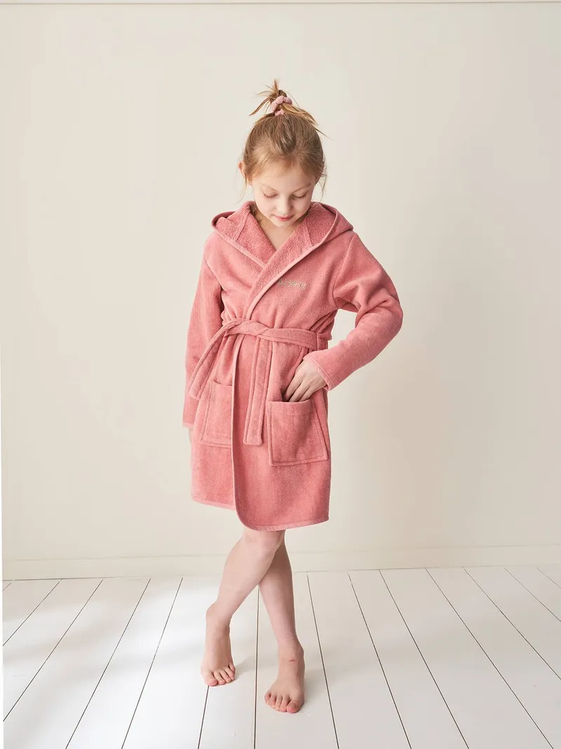 Vertbaudet Kinder Bademantel personalisierbar, Rosenholz, – Produktbild 1 von 4