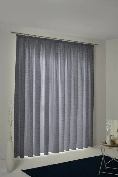 Nature by Adam Nature by Adam Vorhang aus 100% Bio-Baumwolle - Made in Germany - Graphic Ventus light, Dunkelblau, – Produktbild 5 von 7