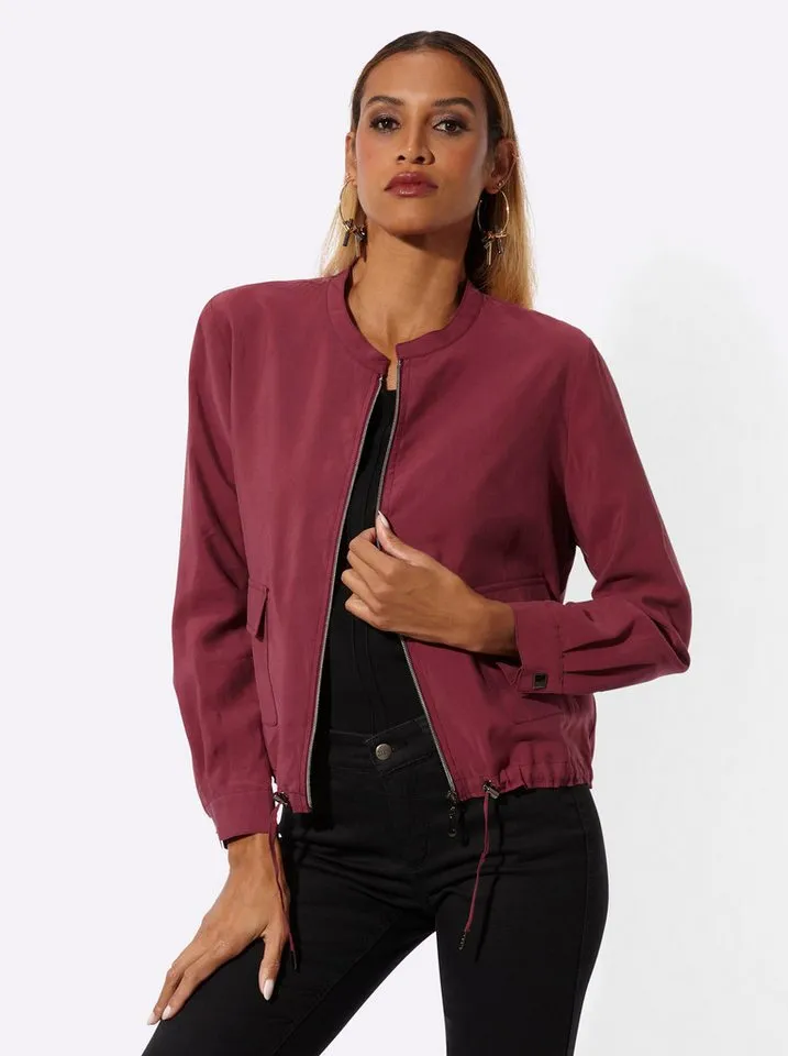 creation L Blusenblazer Modal-Blouson Langarm, Rot, – Produktbild 1 von 5