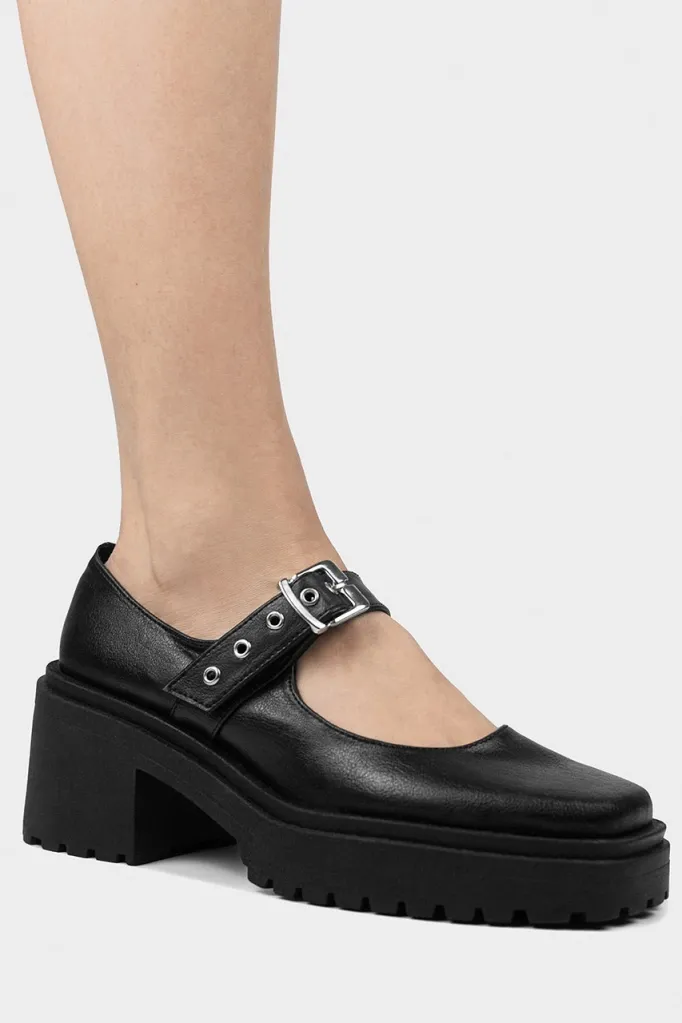 BOHEMA BOHEMA Damen vegan Squared Pumps Schwarz, Schwarz, – Produktbild 2 von 2