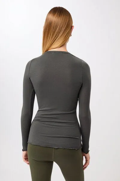 mandala mandala Crew Neck Wool Mix, Leaf (grün), – Produktbild 2 von 4