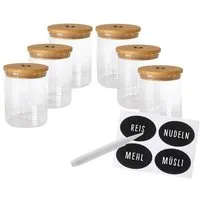 pandoo pandoo Vorratsgläser-Sets aus Borosilikatglas mit GRATIS Kreidestift und Etiketten – Produktbild 2 von 7