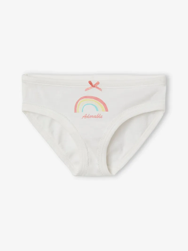 Vertbaudet Vertbaudet 7er-Pack Mädchen Slips, Mehrfarbig gestreift/regenboge, – Produktbild 3 von 3