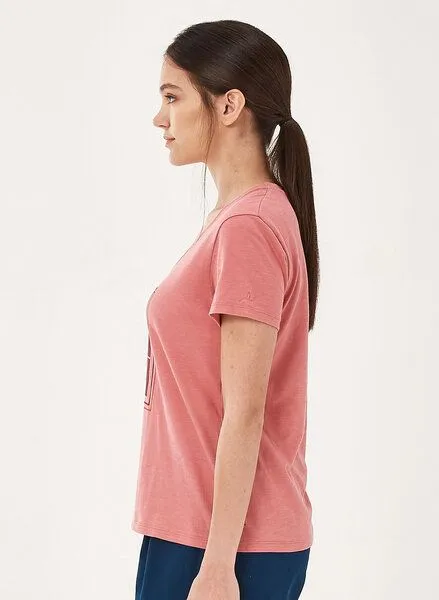 ORGANICATION ORGANICATION T-Shirt aus Bio-Baumwolle mit Print, Dusty rose, – Produktbild 3 von 4