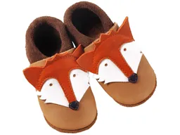 Orangenkinder Kinder Lederpuschen Krabbelschuhe Bio-Leder "Fuchs" Gr.24/25 – Produktbild 1 von 1