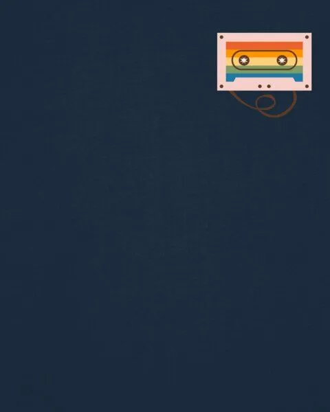 watapparel watapparel T-Shirt Unisex Rainbow Cassette, French navy, – Produktbild 3 von 3