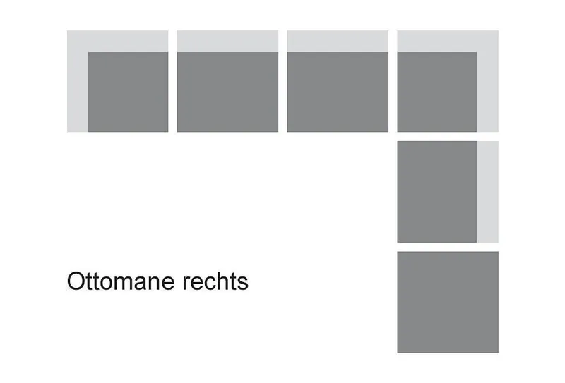 DOMO collection Ecksofa Papenburg, zeitlose Rückensteppung, elegante Armlehne, L-Form, mit Ottomane, wahlweise mit Bettfunktion, Braun, – Produktbild 4 von 8