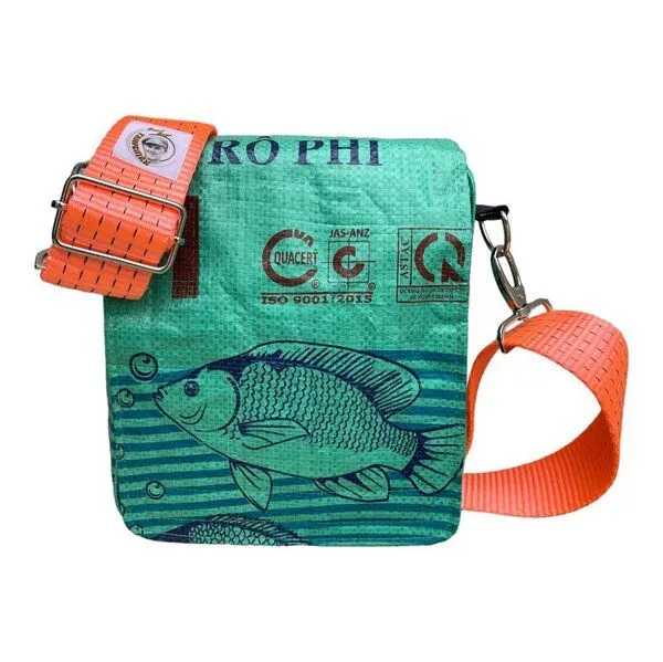 Beadbags Beadbags kleine Umhängetasche mit orangenem Tampenjan Gurt Ri10TJ – Produktbild 7 von 8