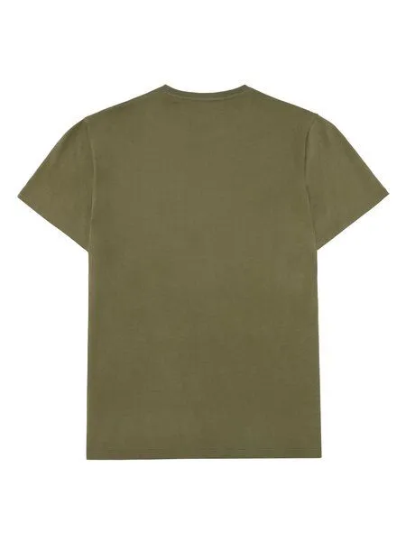 KnowledgeCotton Apparel KnowledgeCotton Apparel Basic T-Shirt, Burned olive, – Produktbild 2 von 3