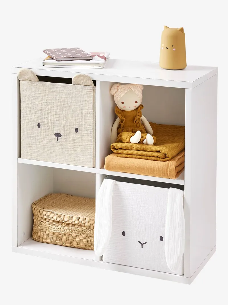 Vertbaudet 2er-Set Kinderzimmer Aufbewahrungsboxen, Set weiß, – Produktbild 2 von 4