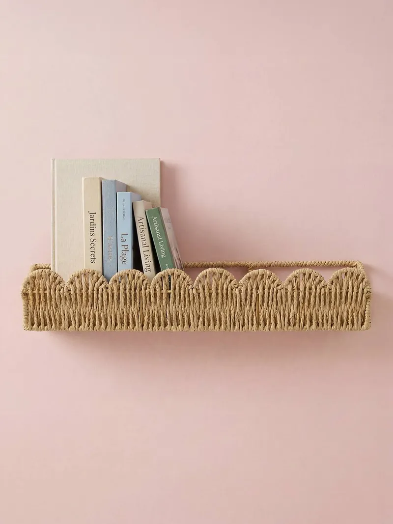 Vertbaudet Wandregal aus Papierkordel FESTON Kinderzimmer, Beige, – Produktbild 1 von 4
