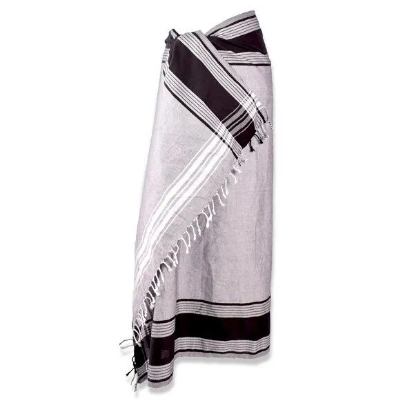 Africulture Africulture Kikoy Strandtuch, Sarong, Grau, – Produktbild 1 von 3