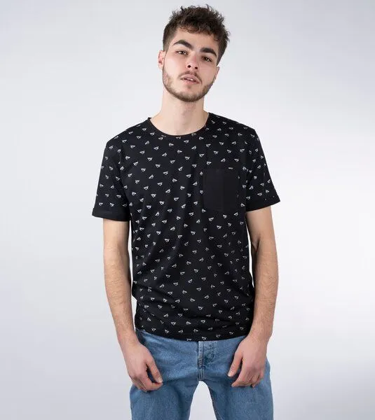Gary Mash GARY MASH Shirt Paper Airplanes aus Modal®-Mix Schwarz, Schwarz, – Produktbild 1 von 4