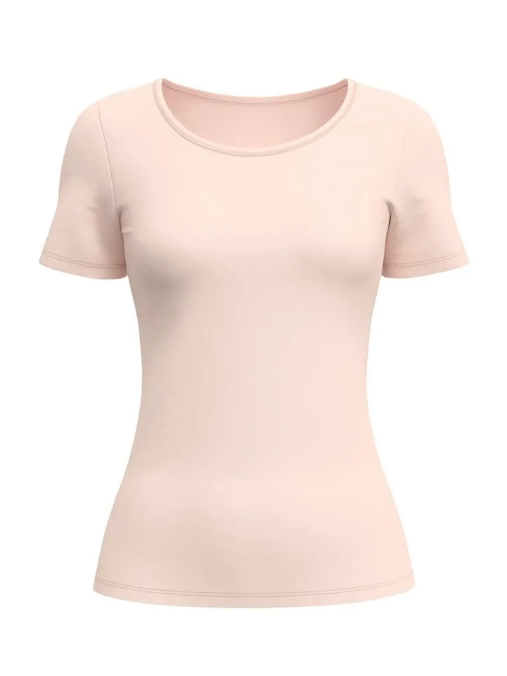 CALIDA CALIDA Unterziehshirt Natural Comfort mit Rundhals und reduzierter Pillingbildung, Rosa, – Produktbild 2 von 5