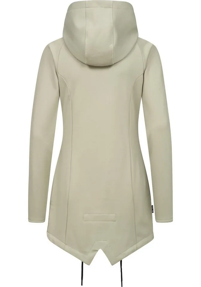 ragwear ragwear Sweatjacke Wingi Sportliche Damen Kapuzenjacke mit kuschelig weichem Innenleben, Gelb|grün, – Produktbild 4 von 4