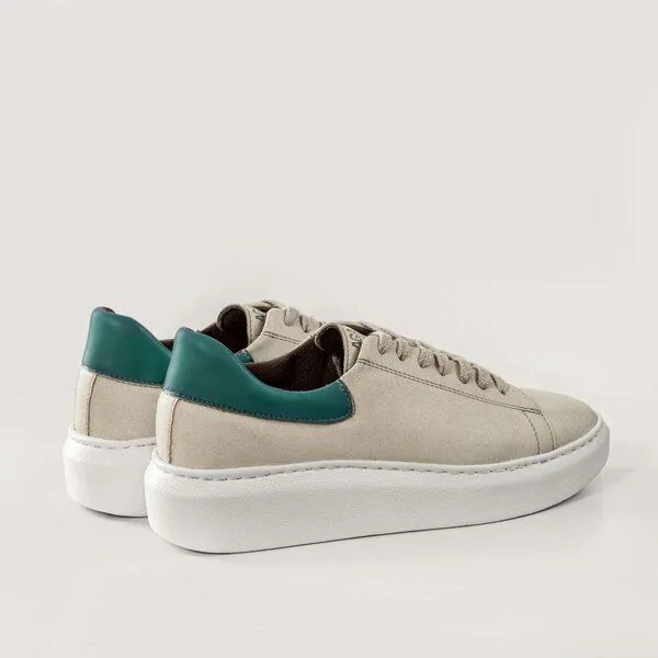 AGAZI AGAZI EMMA - apple & corn leather sneakers (vegan, plant-based), Turquoise, – Produktbild 4 von 4