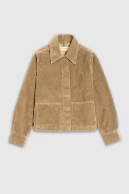 Kings Of Indigo Kings of Indigo Damen vegan Jacke Ota Cord Silber Nerz Beige – Produktbild 1 von 1
