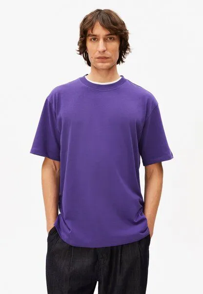 ARMEDANGELS ARMEDANGELS MAARKOS Herren T-Shirt aus Baumwoll-Mix, Pungent purple, – Produktbild 1 von 3